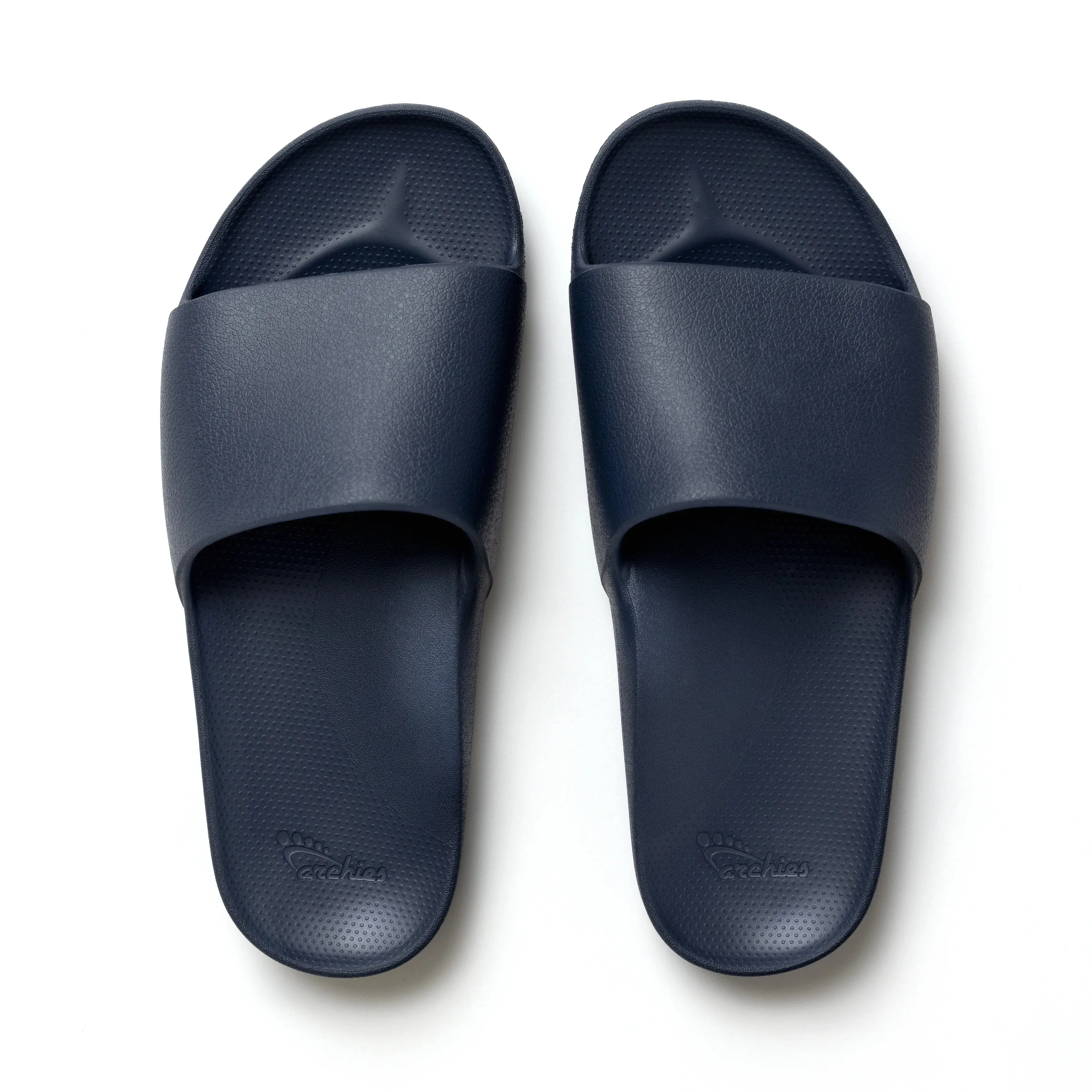 ARCHIES Navy Orthopedic Slides for Men - Footwear with PT-Designed Arch Support, Cushioned Footbed, Lightweight Slip-On Sliders Shoes for Home, Post-Shower Comfort; Shoes for Women Option Available
