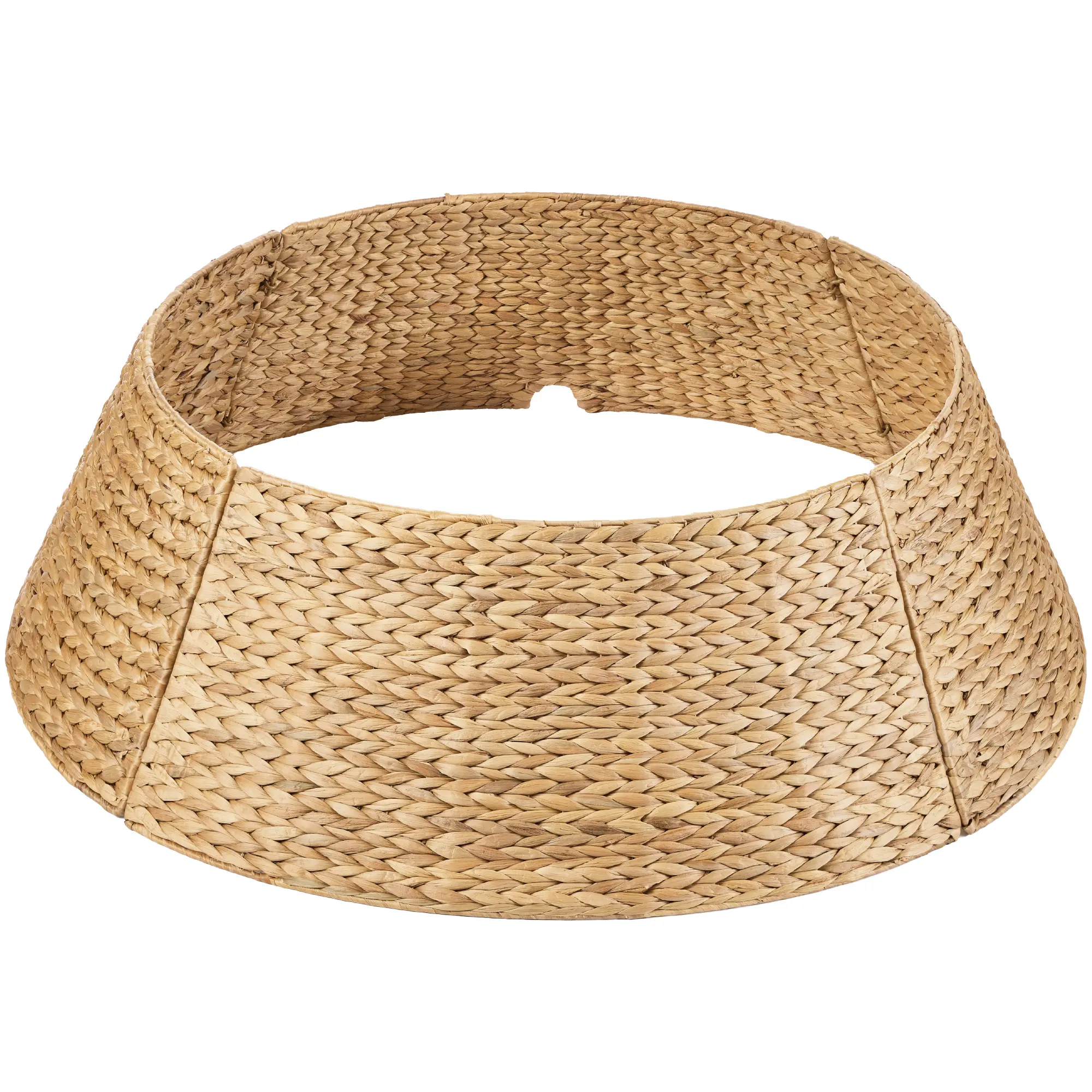Best Choice Products 42in Woven Hyacinth Christmas Tree Collar, Tree Skirt Accessory w/ Cord Cut-Out