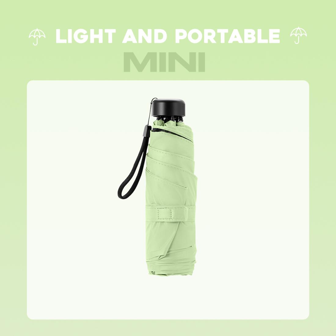 MINISO Pocket Series 5-Fold Ultra-Slim UV Protection Umbrella, Compact Lightweight Travel Umbrella, Ideal for Father's Day Gifts, Back To School