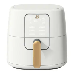 Beautiful 6qt Air Fryer with TurboCrisp Technology, EverGood Ceramic Nonstick Coating, White Icing