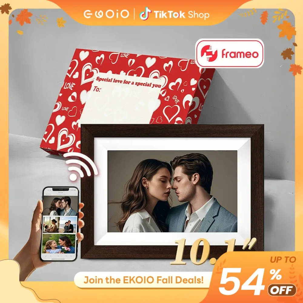 Springtok Frameo EKoio Gift box,Gift ideas,10.1 Inch WiFi Digital Picture Frame,1280 * 800IPS HD,32GB Storage, Wall Mountable, Auto-Rotate,Easy to Sha