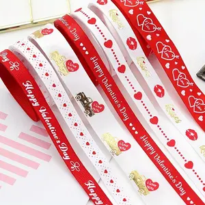 Valentine's Day Heart Bow Gift Wrapping Ribbon, DIY Holiday Decoration Ribbon, Bow Making, Perfect for Gifts and Decorations, Inspirational Creative Gift