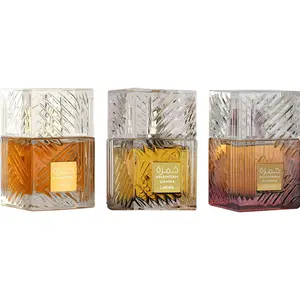 Lattafa Khamrah 3 Piece Bundle Set (Khamrah Eau de Parfum Spray, 3.4 Ounce & Khamrah Qahwa Eau de Parfum Spray, 3.4 Ounce & Khamrah Dukhan Eau de Parfum Spray, 3.4 Ounce)