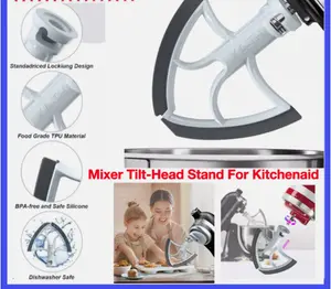 4.5-5 Quart Flex Edge Beater Mixer Attachments Tilt-Head Stand For Kitchenaid US