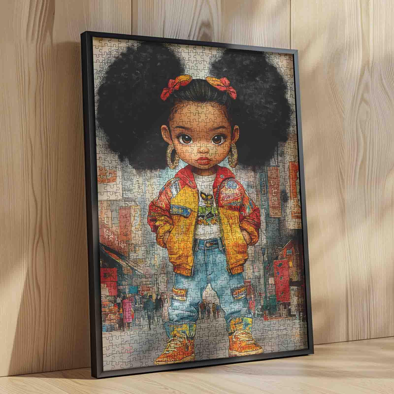 Butterfly Princess Girl 1000 Pieces Jigsaw Puzzle Relaxing Family Game for Stress Relief Brain Exercise Charming Art Style Challenging Adult Puzzle Beautiful Wall Décor Thoughtful Gift for Seniors and Loved Ones Relaxation Home 27.5x20inch 70x50cm