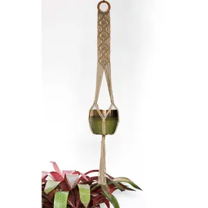 Macrame Plant Hanger - Amanda - Sandstorm Brown