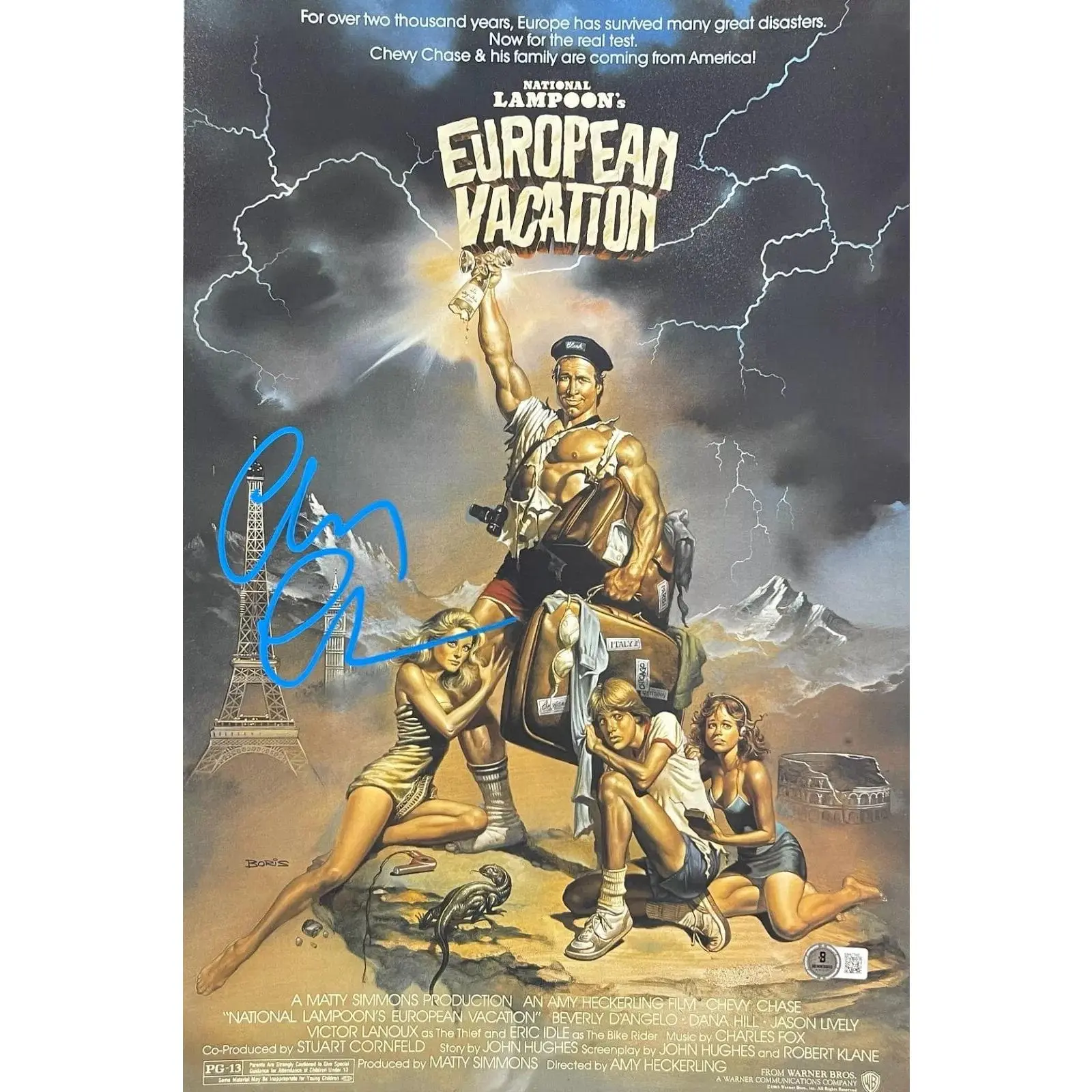 Chevy Chase Authentic Autographed 12x18 Photo Poster #2