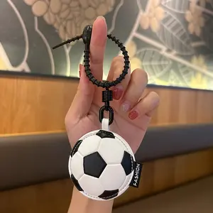 1pc Faux Leather Football And Basketball Exquisite Car Backpack Keychain 3D Peripheral Sports Pendant Gift,party gift,party decoration