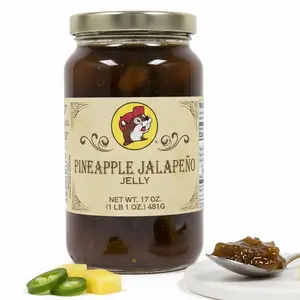 Howdy Bitez Pineapple Jalapeño Jelly 17 oz Sweet Spicy Flavor for Meats Cracker Spread Gourmet Dishes Tropical Sweetness Fiery Kick Versatile Use