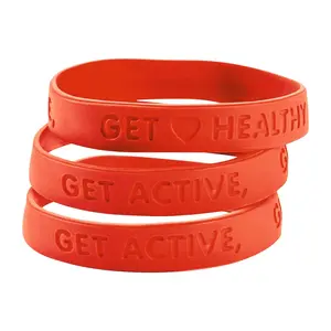 Heart Health Rubber Bracelets - 24 Pc.