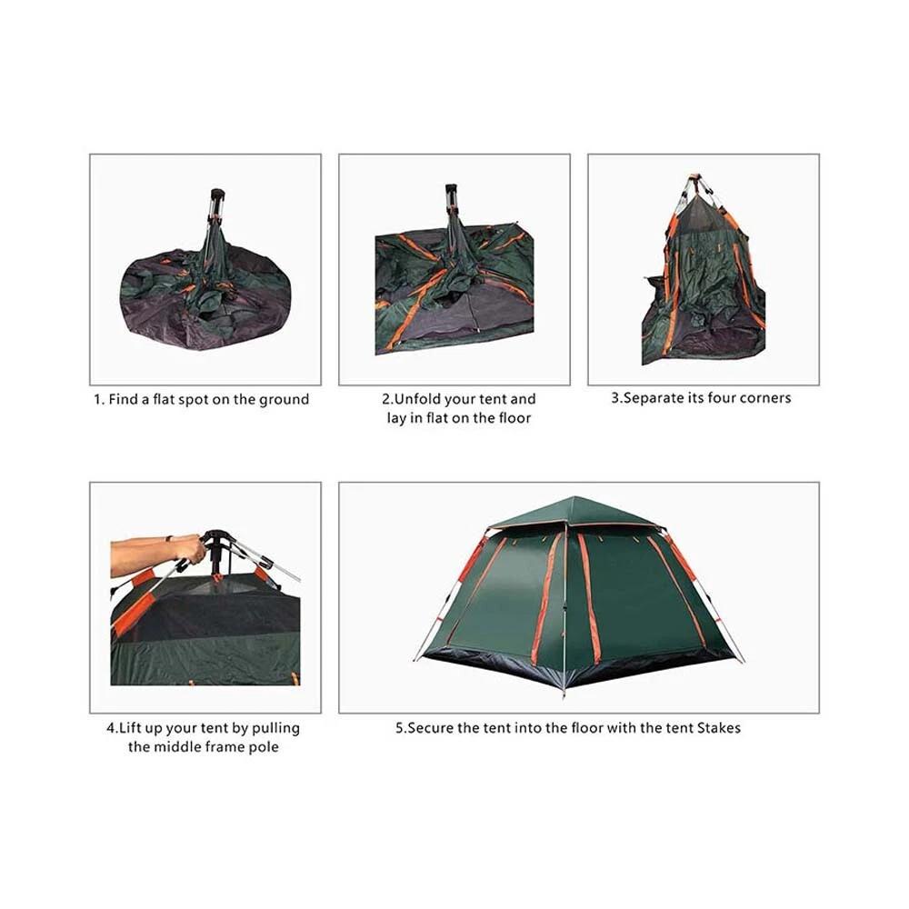 3-4 Person Automatic Pop Up Camping Tent, Portable Sun & Rain Resistant Outdoor Tent with 5 Adjustable Vents, Coverable Openings for Wind Block & Ventilation, Ideal for Hiking Picnic Beach # family camp Festival tent shade quiet canopy 3-4 Person Automatic Pop Up Camping Tent, Portable Sun & Rain Resistant Outdoor Tent with 5 Adjustable Vents, Coverable Openings for Wind Block & Ventilation, Ideal for Hiking Picnic Beach # family camp Festival tent shade quiet canopy