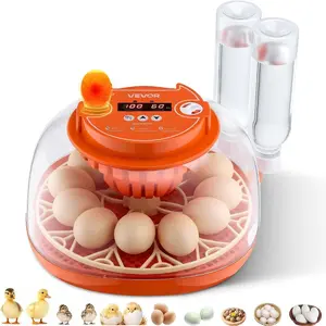 VEVOR 24 Egg Incubator, Automatic Egg Turner with LED Candler, Temperature Humidity Control, 360 View Clear Window, Auto Water Refill, Poultry Eggs Incubators for Hatching Chicks Ducks Goose QuailVEVOR Super Brand Day