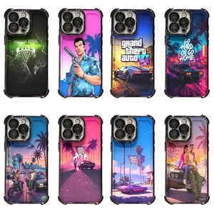 Grand Theft Auto GTA 6 Phone Case | Vice City Neon Art Cover For iPhone 11/12/13/14/15/16/17 Pro/Pro Max/Plus & Samsung S23/S24/S25/S26 Ultra