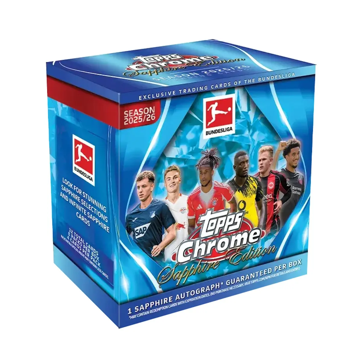 1 (ONE) Single Pack 2025/26 Topps Chrome Bundesliga Soccer Sapphire Edition PACK
