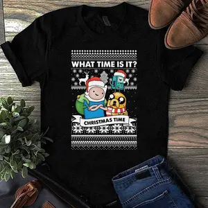 Adventure Time Finn, Jake And BMO Ugly Christmas Sweater Essential T-Shirt