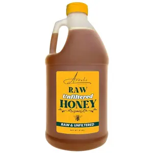 Bulk Honey - 6 LBS - Half Gallon of Raw Honey - Pure Unfiltered Delicious Healthy