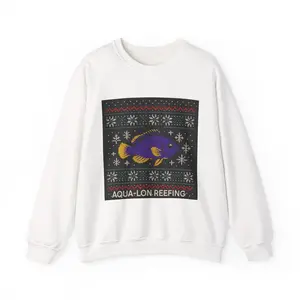 Aqua-Lon Reefing Crewneck Sweatshirt — Tropical Fish Holiday Sweater Design