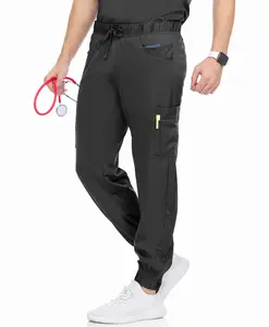 MediChic Men's Stretch Scrub Joggers - 6-Pocket, Comfortable & Durable Medical Pants, Perfect for Healthcare & Nursing