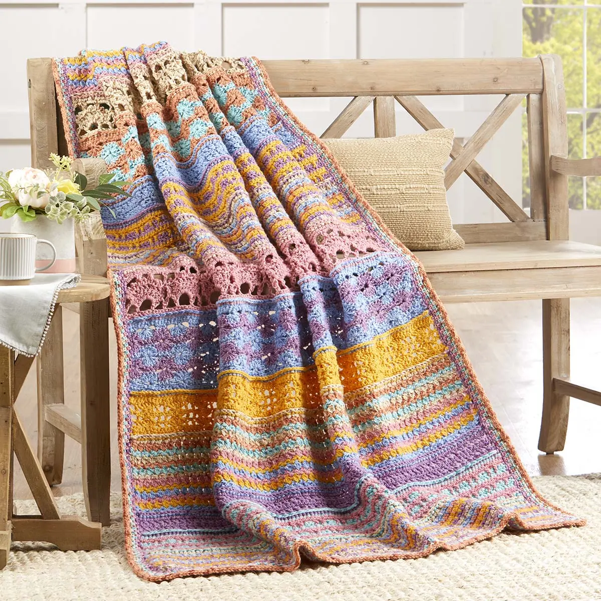 Herrschners  Stitch Symphony Afghan Crochet Kit