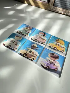 Set of 6 Food Truck Magnets Cute Ice Cream Taco Pho Sushi Coffee Donut Magnets for Your Collection
