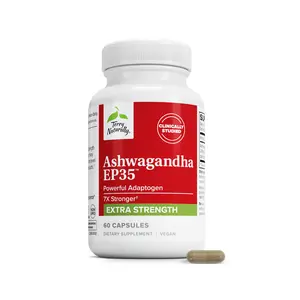 Terry Naturally Ashwagandha EP35 Extra Strength 60 Capsules Stress Support Vitality Adaptogen Non GMO