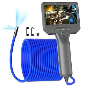 Dual Lens Borescope Inspection Camera 1920p Hd Endoscope With Light Waterproof Industrial 11.5ft Flexible Snake Cam 4.3'' Ips Screen  Mechanic Scope Gift For Men