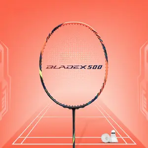 LI-NING Bladex 500 (4U) Fluorescent Orange Badminton Racket with Aero Tec-Beam System & TB-Nano Technology for Advanced Players AYPV007