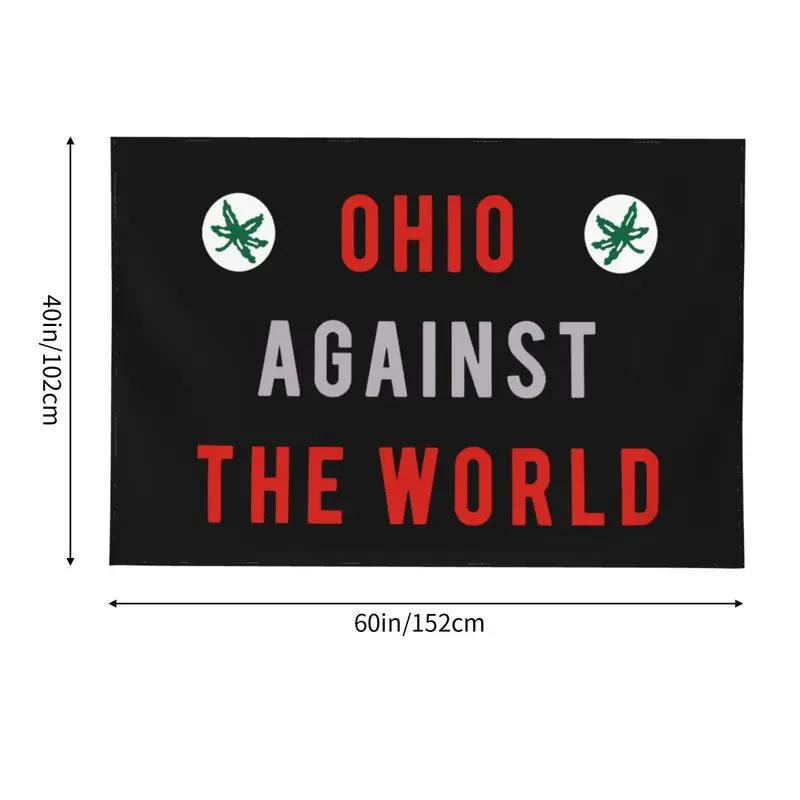 Ohio Against The World Tapestry Interesting Commemorative Significance Inspirational Wall Art Front Home Decor For Bedroom Living Room Party Valentines wall decor