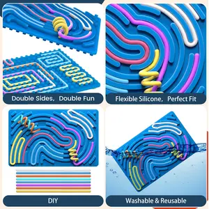 Silicone Sensory Fidget Board, Dual-Sided Stress Relief Toy for Anxiety, Autism, Adhd, Travel Essential, Perfect Gift for Teens