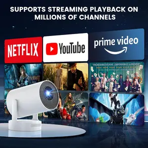 Ultra Mini Projector, 4K Support 160 ANSI Outdoor Movie Projector with WiFi 6, Bluetooth 5.4, 210° Rotation, Android 11 OS, Auto Keystone Correction, 5W HiFi Speaker, Portable Projector