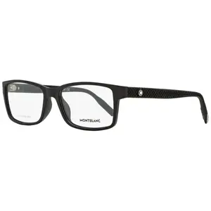 Montblanc Rectangular Eyeglasses MB0066O 001 Matte Black 56mm 0066