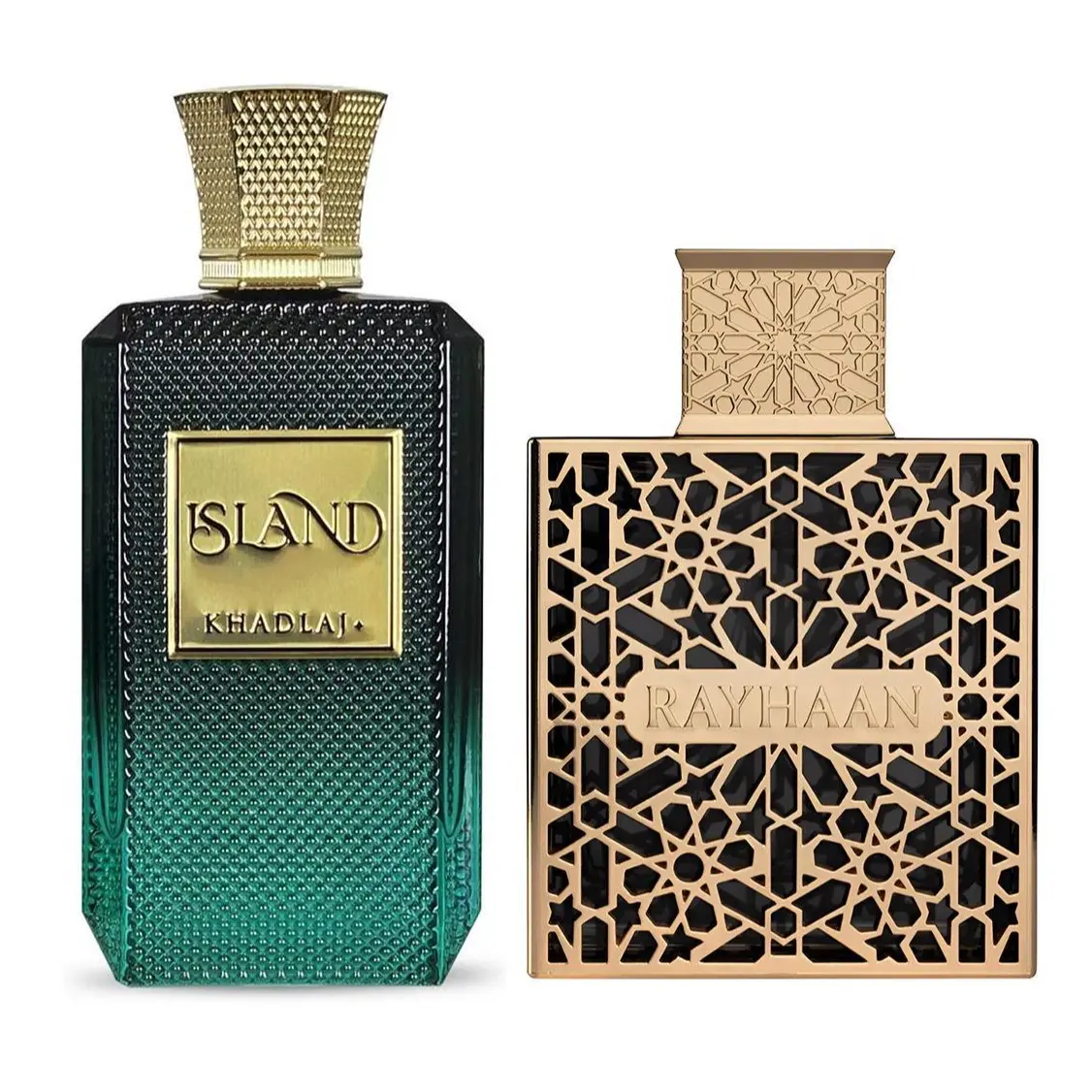 Rayhaan Elixir & Khadlaj Island Bundle Set For Unisex Eau De Parfum Spray, 3.4 ounce Rayhaan Elixir & Khadlaj Island Bundle Set For Unisex Eau De Parfum Spray, 3.4 ounce