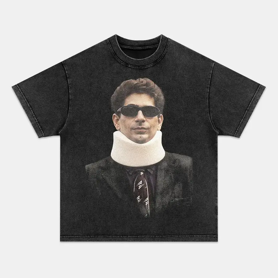 Men's The Sopranos Graphic Print T-Shirt - Unisex Relaxed Regular Fit, Vintage Crew Neck, Cotton Fabric, Casual Breathable Short Sleeve, Contrast Binding, All Seasons, Cold Wash Streetwear Top 090503