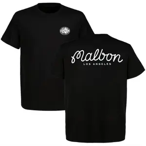 Malbon Golf Los Angeles Bold Script Back Print T-Shirt Streetwear Tee Modern Golf Fashion Shirt for Casual Golfer Outfit