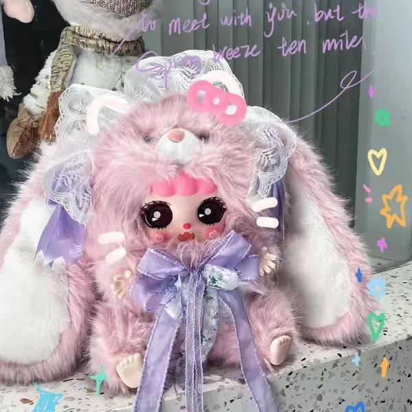 600% KEBIDOU Nai Fu Bunny Sauce 600% Series Plush Blind Box-Cute Collectible Doll, Mystery Surprise Toy Gift