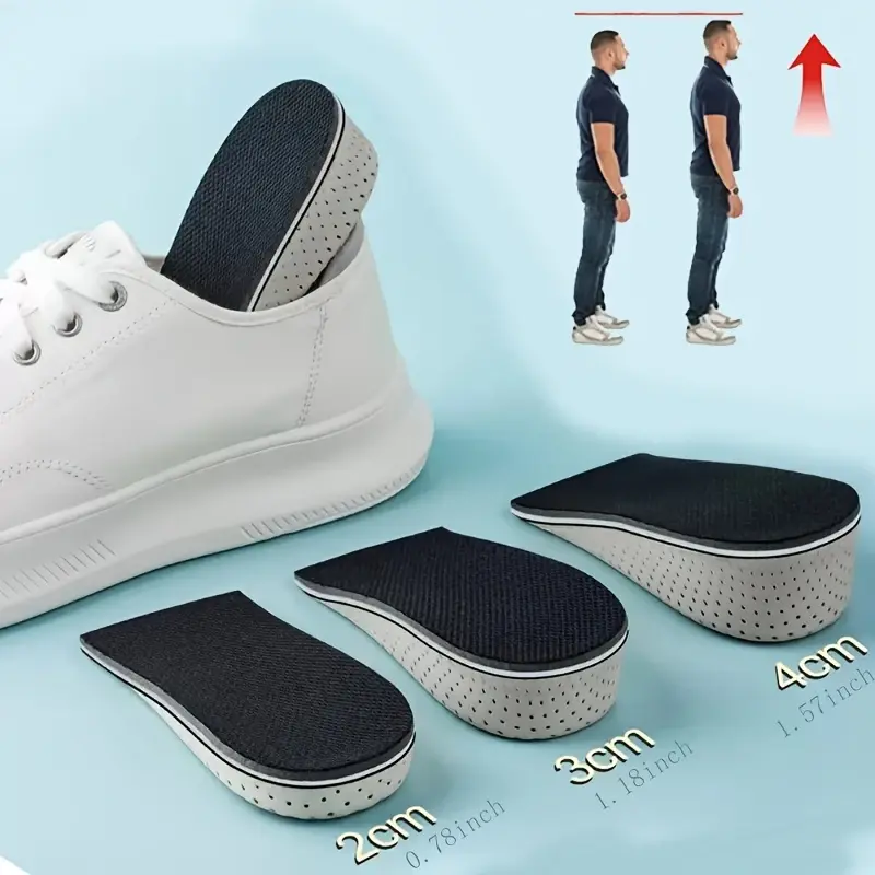 Sports & Comfort Memory Foam  – Invisible Height Increase Inner  for Enhanced Shoe Comfort and Elevation height boosters Heavy Duty High Insoles