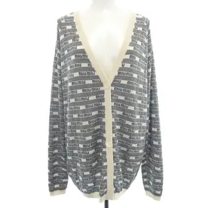 Pre-owned miu miu Silk Small Leather Goods Cashmere Cardigan