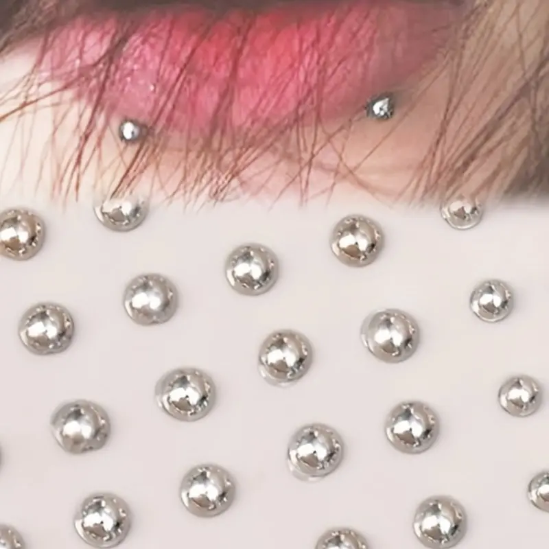 180pcs Self-Adhesive Waterproof Reusable Fake Labrets, Fake Nose Ring, Round Body Jewelry for Eyebrow & Nose Piercing, Fake Piercings, Non-Sensitive Skin Friendly Design