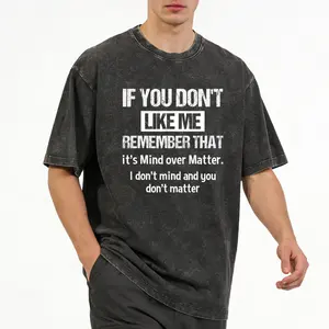 Unique Washed Graphic Tee – Mind Over Matter Statement T-Shirt for Bold Self-Expression