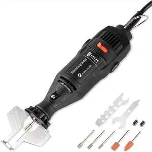 Electric Chainsaw Sharpener Kit 110V, 11 pcs High-Speed Chain Saw Sharpener Tool with Sharpening Wheels and Angle Attachment, 35000 RPM 5 Speeds Electric Handheld Saw Chain Blade Sharpener