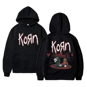 Rock Band Korn Graphic Hoodie Men Women Fleece Cotton Tops Male Vintage Gothic Clothes Brand Men's Clothing