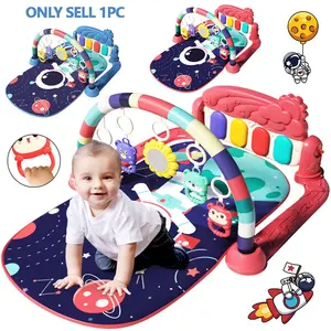 Fitness Rack Toy, Music Pedal Piano Crawling Mat, Fun and Educational Fitness Rack Toy, Christmas Birthday Halloween Easter Gift, Random Accessories Color