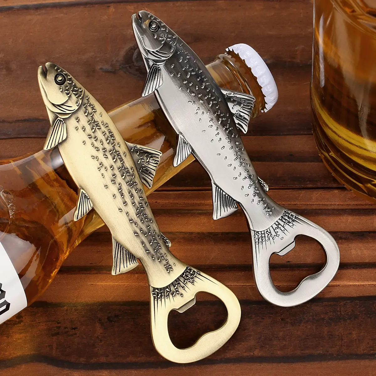 Personalized Trout Beer Opener, Engraved Bottle Opener, Unisex Beer Gift, Birthday Father's Day Christmas Present, Beer Accessories, Unique Beer Bottle Opener
