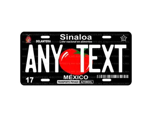 Personalized Sinaloa License Car Plate  Decorative Aluminum Car Plate with Gloss Finish