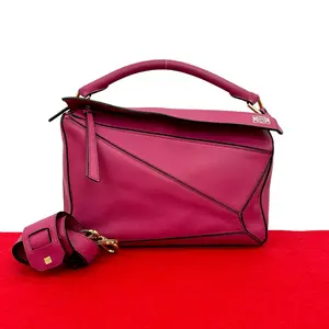 Pre-owned Loewe Calfskin Shoulder Bags Puzzle Leather 2way Handbag