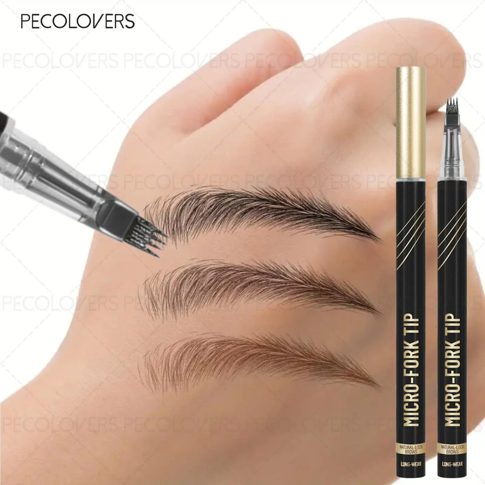 1PC Four-pronged Liquid Eyebrow Pencil, Eyebrow Makeup Products, Natural Simulated 3D Eyebrow Look, Long-lasting and Quick-drying, Easy To Glide on, Clear Brow Shape, Suitable for All Types, Perfect Gift, Cosmetic