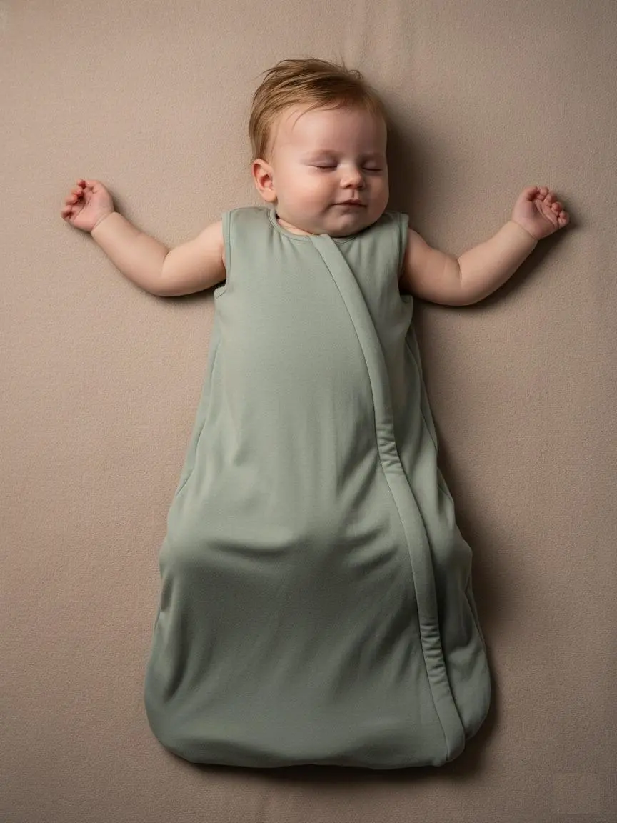 DownyNest Unisex Bamboo Baby Sleep Sack, 1.0 TOG Super Soft Wearable Blanket with 2-Way Zipper for Easy Changes, 0-18 Months, Mint Green, Versatile Sleepwear