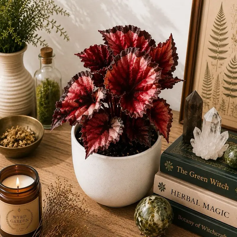 Begonia Rex ‘Red Kiss’ | Established Starter Plant | 4” Nursery Pot