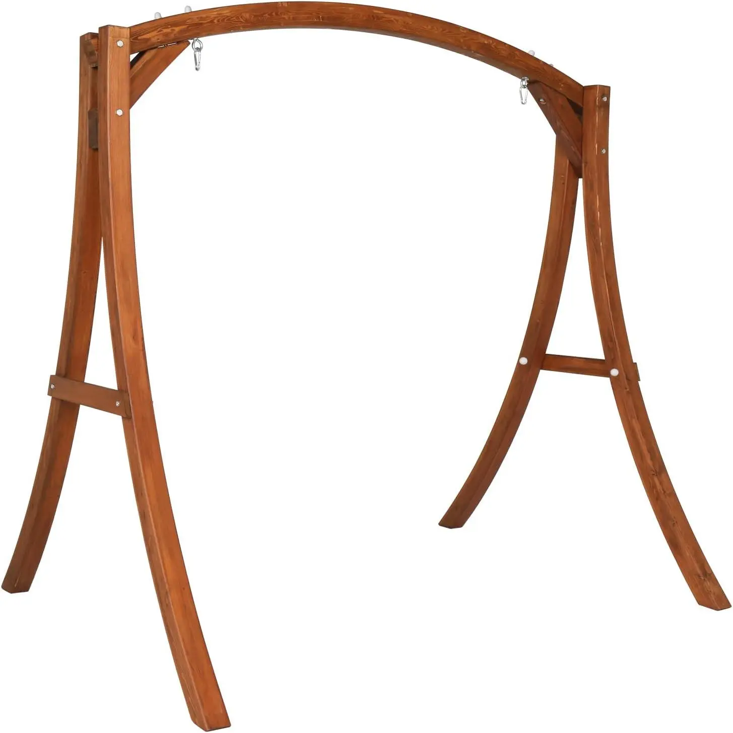 VINGLI Heavy Duty Wooden A-Frame Swing Frame - Curved Arc Top, 1000 LBS Capacity, for Adults & Kids, Outdoor Patio Garden Stand, Patio Outdoor Furniture, Indoor Use, Outdoor Patio Swing