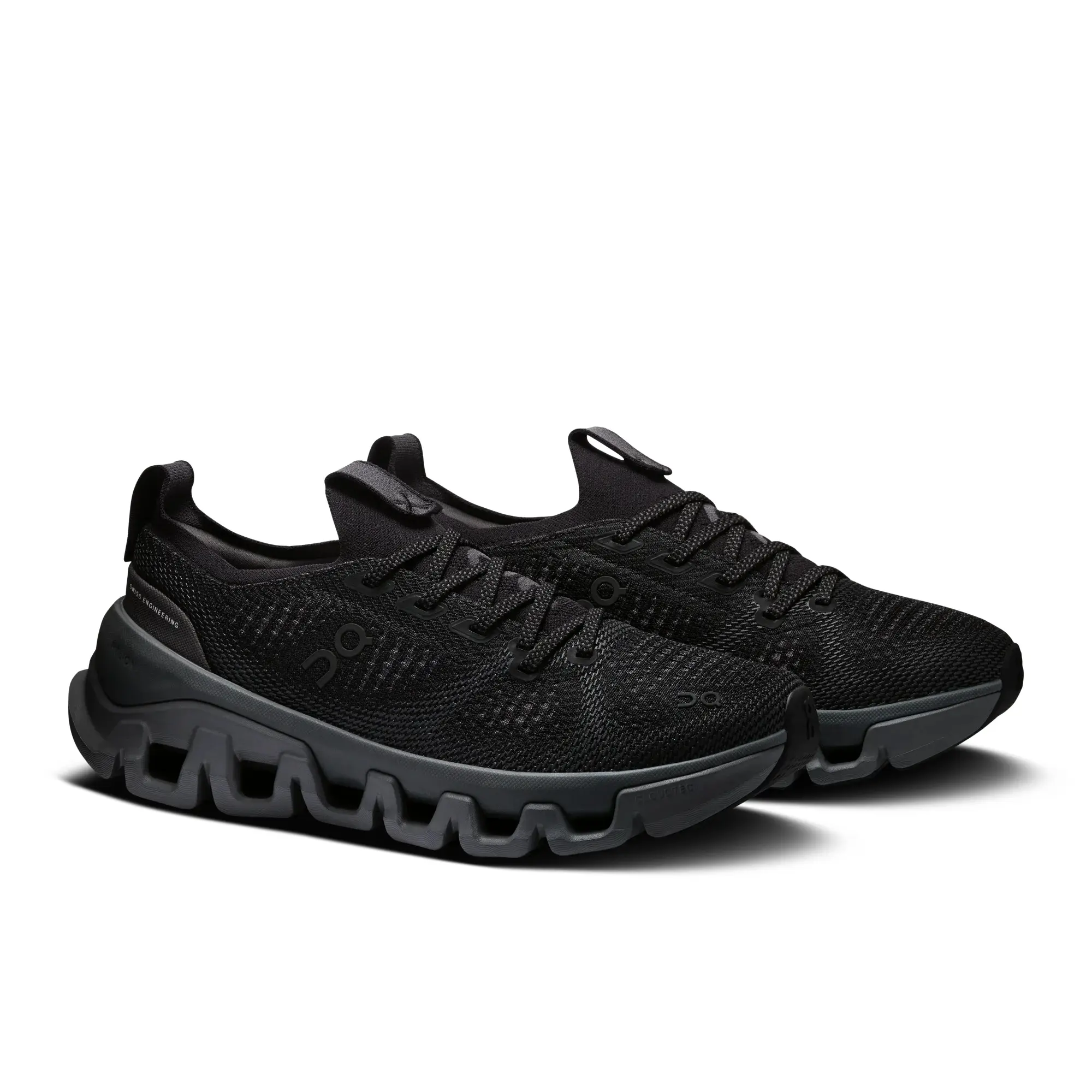 all black breathable trail joggers, sweat wicking gym walking sneakers, hollow cushion shock absorb athletic shoes, lightweight non slip street trainers, solid color performance running footwear